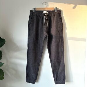 Taylor Stitch Men's Apres Sashiko Lounge Jogger Tapered Pant Charcoal Sz M